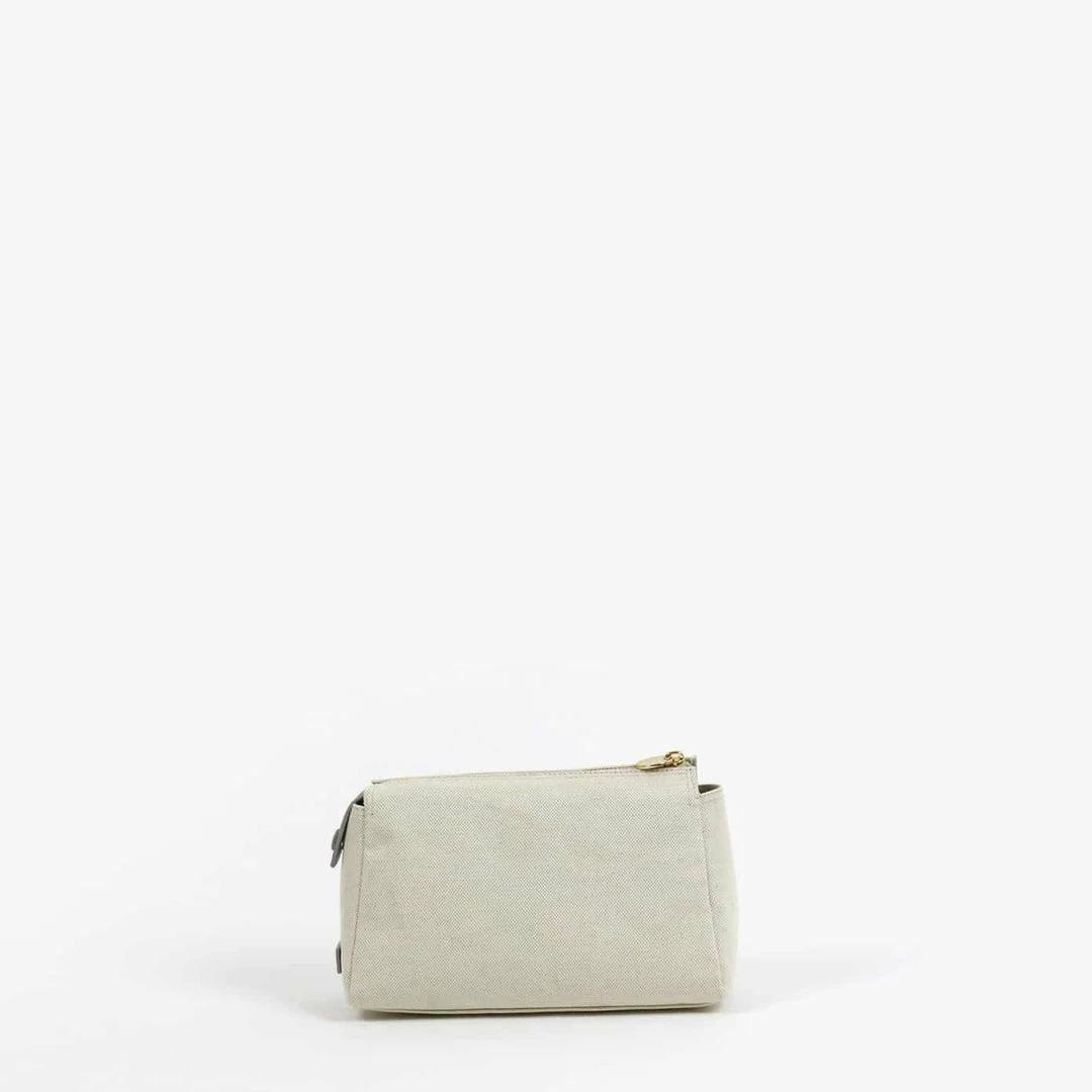 Neely & Chloe No. 30 The Small Canvas Pouch Pebble 14 Neely & Chloe No. 30 The Small Canvas Pouch Pebble