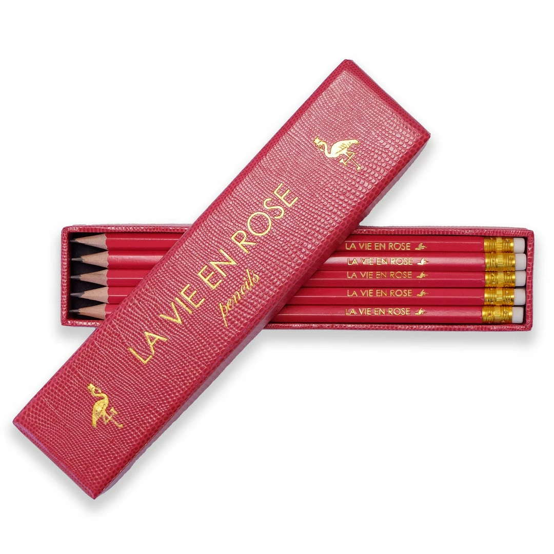 Sloane Stationery Hostess Gifts La Vie En Rose Pencils - Box Of 10 3 Sloane Stationery Hostess Gifts La Vie En Rose Pencils - Box Of 10