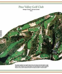 Vintage Golf Course Maps Pine Valley Map
