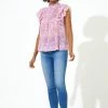 OLIPHANT Pintuck Ruffle Top- Malta Pink 2 OLIPHANT Pintuck Ruffle Top- Malta Pink