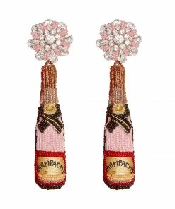 Mignonne Gavigan Rosé Champagne Earrings Blush