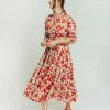 Daphne Wilde WHAT'S HOT Giovanna Dress In Carline Rose Liberty London Cotton
