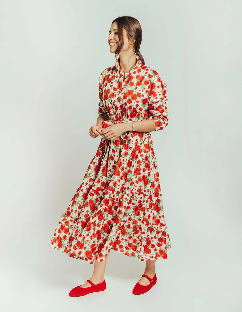 Daphne Wilde WHAT'S HOT Giovanna Dress In Carline Rose Liberty London Cotton 3 Daphne Wilde WHAT'S HOT Giovanna Dress In Carline Rose Liberty London Cotton