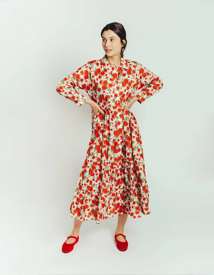 Daphne Wilde WHAT'S HOT Giovanna Dress In Carline Rose Liberty London Cotton 5 Daphne Wilde WHAT'S HOT Giovanna Dress In Carline Rose Liberty London Cotton