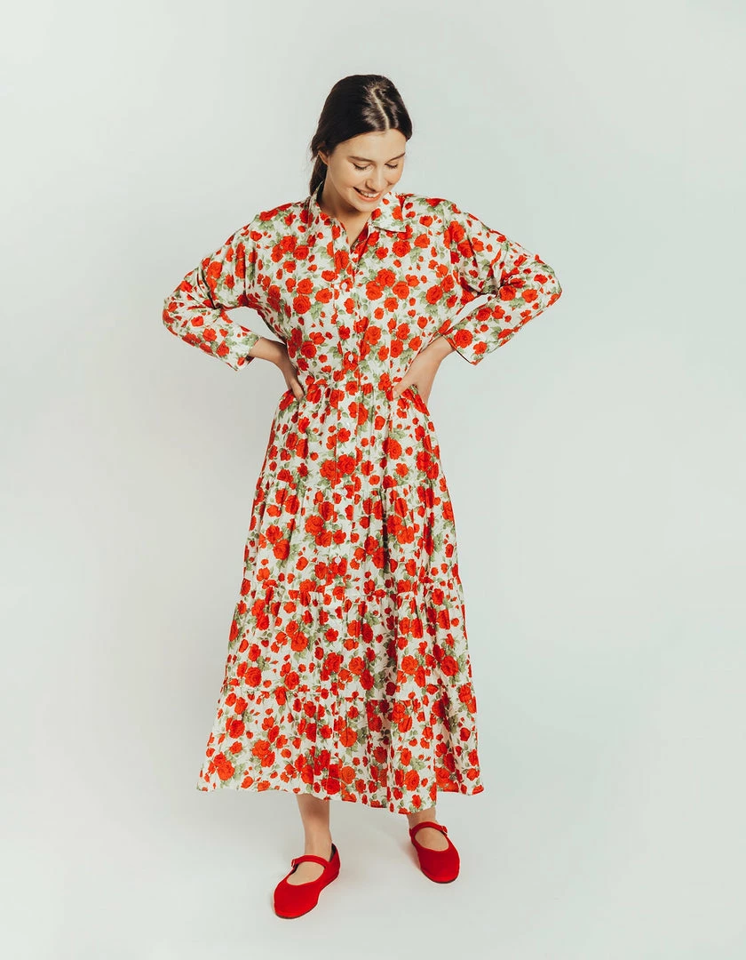 Daphne Wilde WHAT'S HOT Giovanna Dress In Carline Rose Liberty London Cotton 6 Daphne Wilde WHAT'S HOT Giovanna Dress In Carline Rose Liberty London Cotton