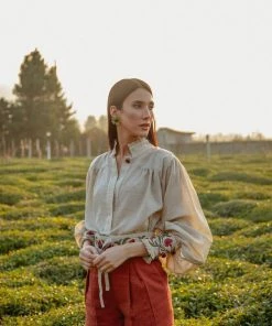 RosewaterHouse Carnation Blouse - Sand Tops