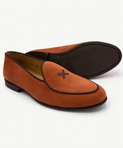 Del Toro Men's Rust Suede Milano Loafer WHAT'S HOT