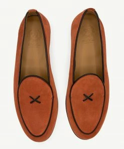 Del Toro Men's Rust Suede Milano Loafer WHAT'S HOT
