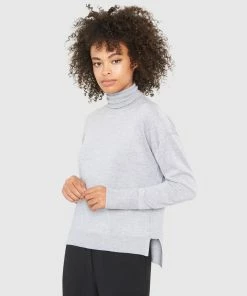Santicler Eileen Turtleneck Relaxed-Fit Merino Wool Sweater Tops
