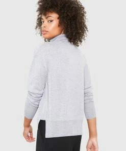 Santicler Eileen Turtleneck Relaxed-Fit Merino Wool Sweater Tops
