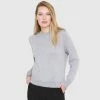 Santicler Tops Ellen Notched Neckband Merino Wool Sweater