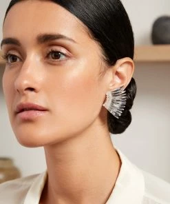 Mignonne Gavigan Metallic Mini Madeline Earrings Silver