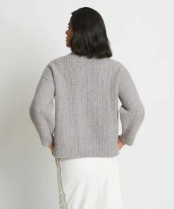 Santicler Alix Ribbed Pure Cashmere Cardigan