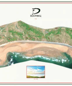 Vintage Golf Course Maps Doonbeg Father's Day