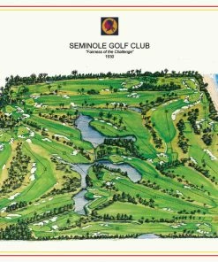 Vintage Golf Course Maps Father's Day Seminole Map
