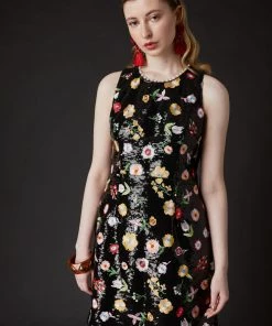 SKYLENCE WHAT'S HOT Derling Embroidered Dress Black 10 SKYLENCE WHAT'S HOT Derling Embroidered Dress Black