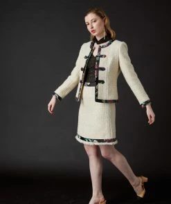 SKYLENCE WHAT'S HOT Chelsea Tang Tweed Jacket White 9 SKYLENCE WHAT'S HOT Chelsea Tang Tweed Jacket White