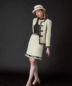 SKYLENCE WHAT'S HOT Chelsea Tang Tweed Skirt White 9 SKYLENCE WHAT'S HOT Chelsea Tang Tweed Skirt White