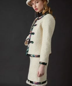 SKYLENCE WHAT'S HOT Chelsea Tang Tweed Jacket White 11 SKYLENCE WHAT'S HOT Chelsea Tang Tweed Jacket White