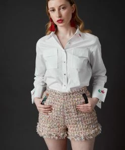 SKYLENCE WHAT'S HOT Chelsea Tang Tweed Shorts Multi