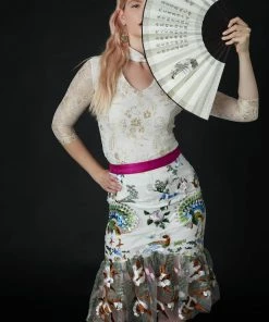 SKYLENCE QiaoChu Embroidered Midi Skirt WHAT'S HOT