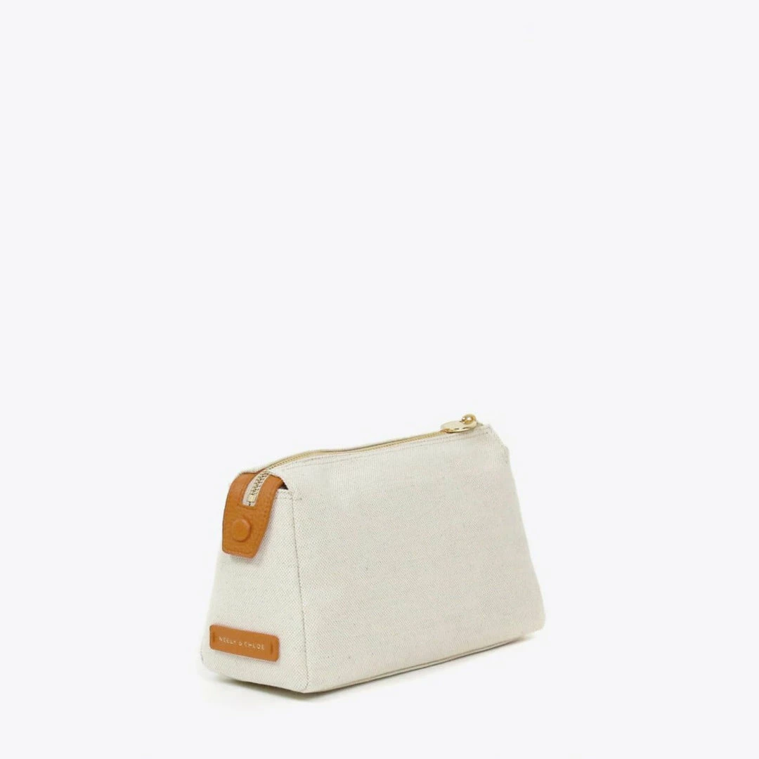 Neely & Chloe No. 30 The Small Canvas Pouch Pebble 7 Neely & Chloe No. 30 The Small Canvas Pouch Pebble