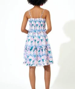 OLIPHANT Smocked Back Mini- Cayman Blue