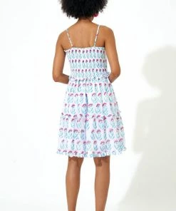 OLIPHANT Smocked Back Mini- Poppy Blue