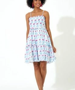 OLIPHANT Smocked Back Mini- Poppy Blue