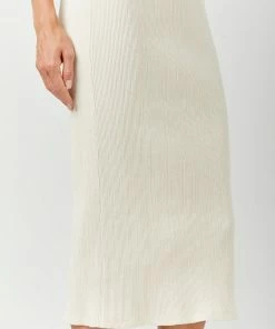 Soft Animal Stretch Rib Midi Skirt WHAT'S HOT