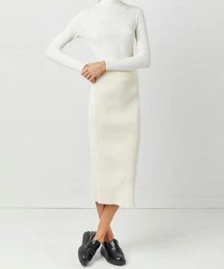 Soft Animal Stretch Rib Midi Skirt WHAT'S HOT