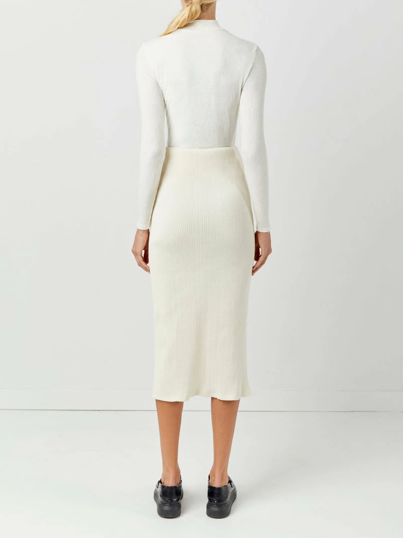 Soft Animal Stretch Rib Mockneck Top 6 Soft Animal Stretch Rib Mockneck Top