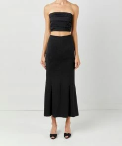 Soft Animal Pleated Mermaid Skirt