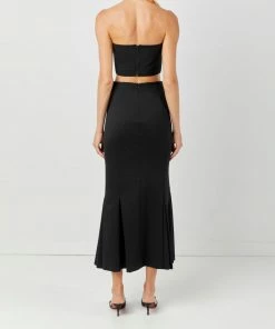 Soft Animal Pleated Mermaid Skirt