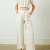 Soft Animal Wide Leg Linen Trouser
