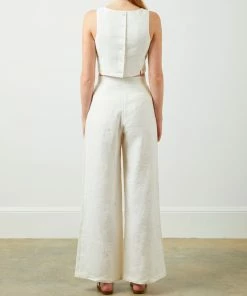 Soft Animal WHAT'S HOT Button Back Linen Tank