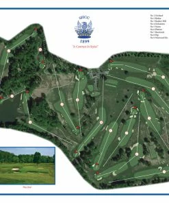 Vintage Golf Course Maps Father's Day Somerset Hills