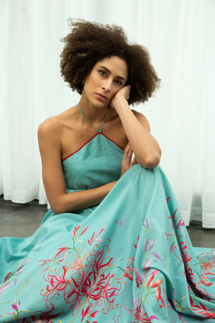Sruti Dalmia Spider Lily Halter Dress WHAT'S HOT 5 Sruti Dalmia Spider Lily Halter Dress WHAT'S HOT