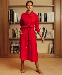 Daphne Wilde Stella In Red Cotton WHAT'S HOT