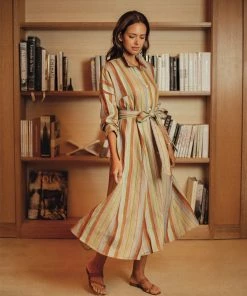 Daphne Wilde WHAT'S HOT Stella In Colorful Striped Linen