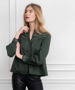 The Shirt By Rochelle Behrens The Gabrielle Shirt, Hunter