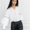 The Shirt By Rochelle Behrens The Molly Shirt, White Trim