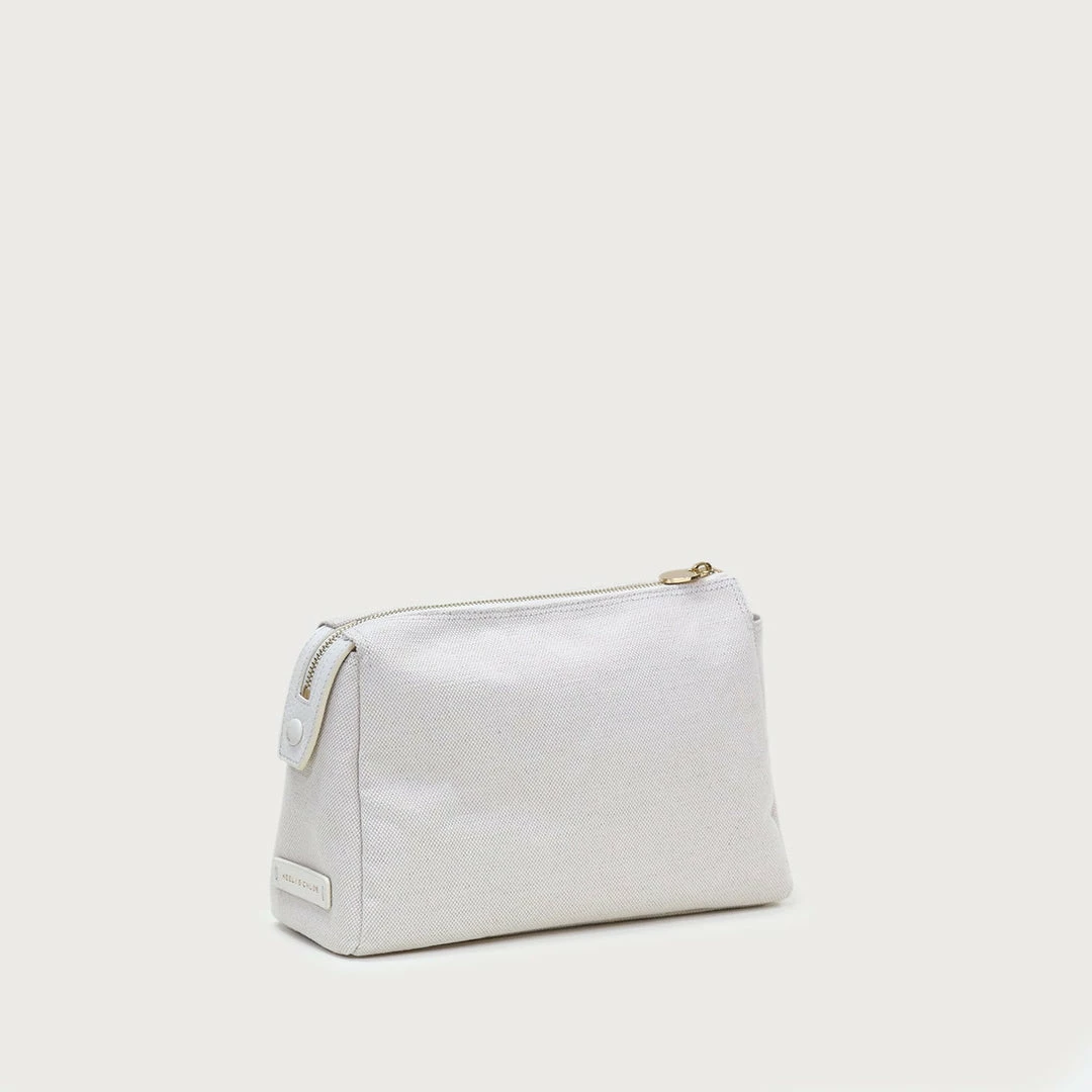Neely & Chloe No. 31 The Medium Canvas Pouch Pebble 13 Neely & Chloe No. 31 The Medium Canvas Pouch Pebble