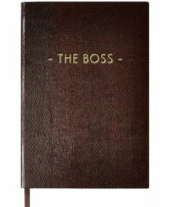 Sloane Stationery THE BOSS - A5 NOTEBOOK Chocolate Stationery & Home