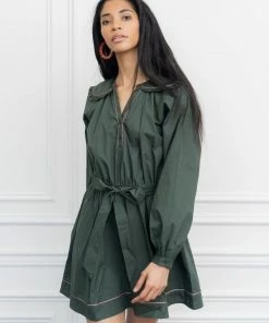 The Shirt By Rochelle Behrens The Taylor Dress, Hunter