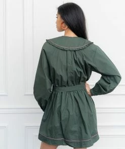 The Shirt By Rochelle Behrens The Taylor Dress, Hunter