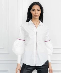 The Shirt By Rochelle Behrens The Molly Shirt, White Trim