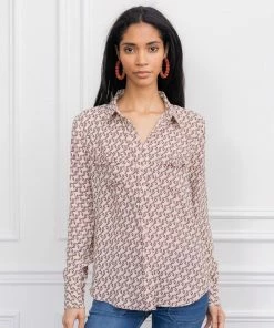 The Shirt By Rochelle Behrens The Signature Shirt W/ Ruffled Pocket