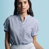 The Shirt By Rochelle Behrens The Short Sleeve Ruffled Shirt