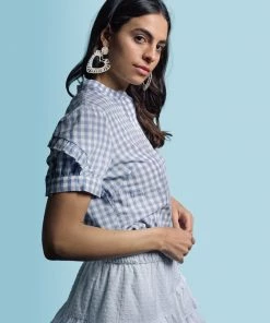 The Shirt By Rochelle Behrens The Short Sleeve Ruffled Shirt
